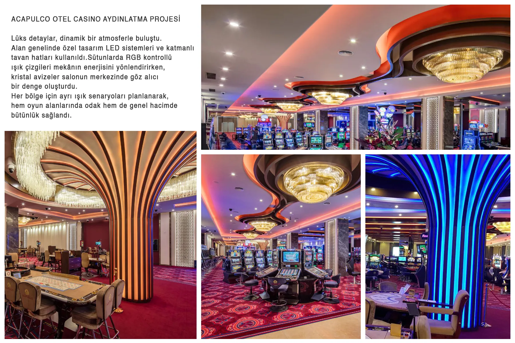 Acapulco Otel aydınlatma uygulamasından bir görünüm