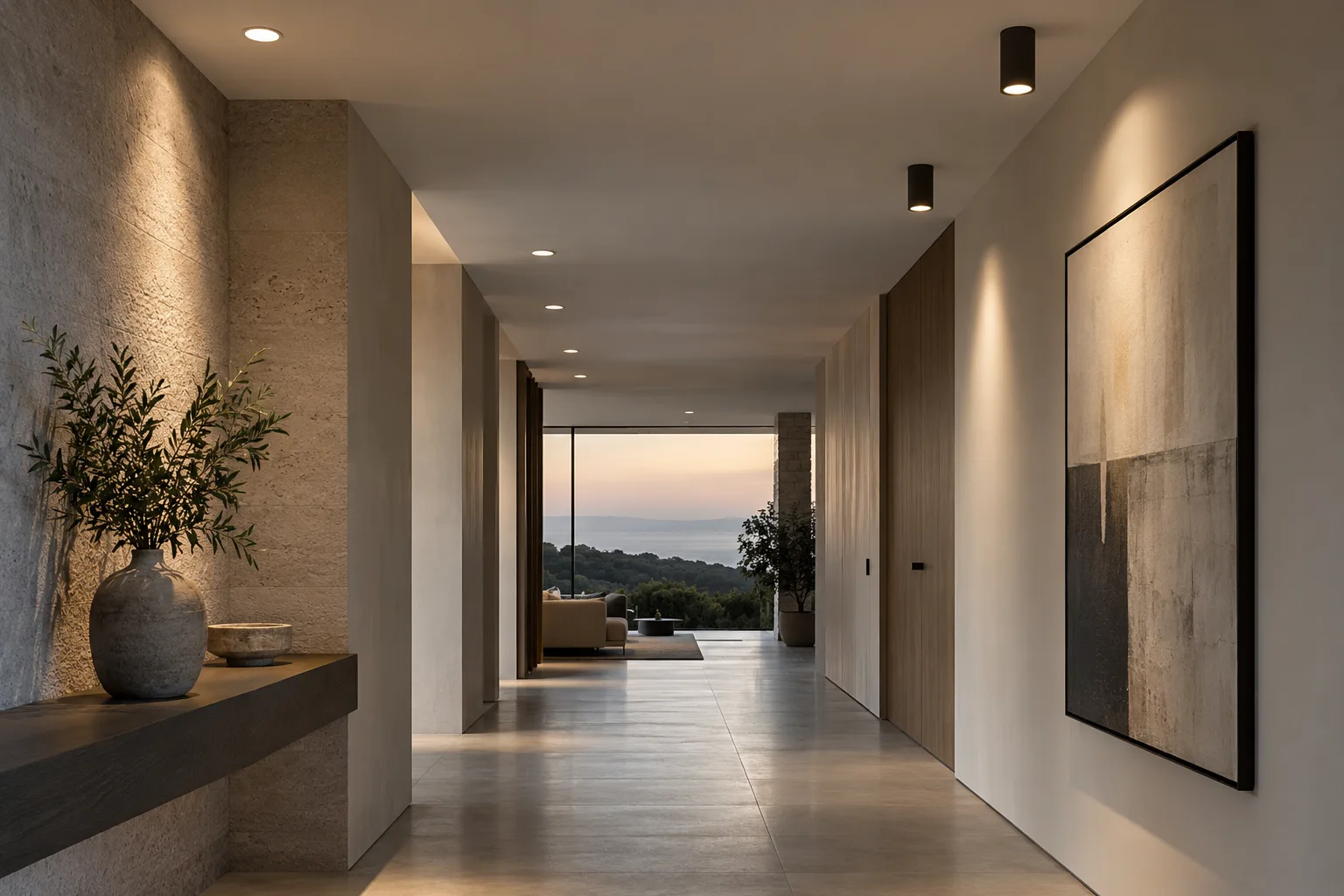 downlight: yapay zekâ ile oluşturulmuş temsili aydınlatma örneği