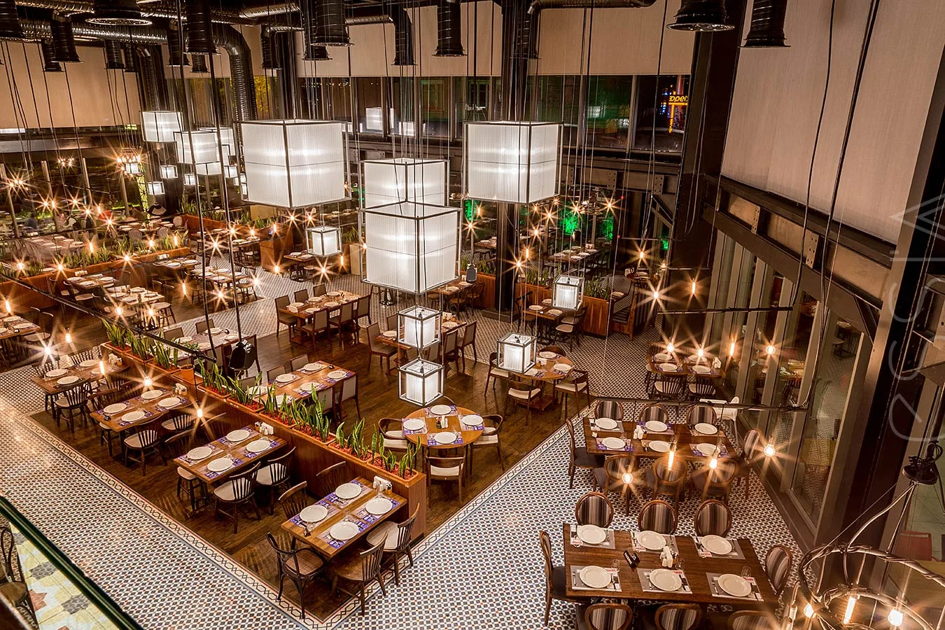 Kemal Koçak Restoran aydınlatma uygulamasından bir görünüm