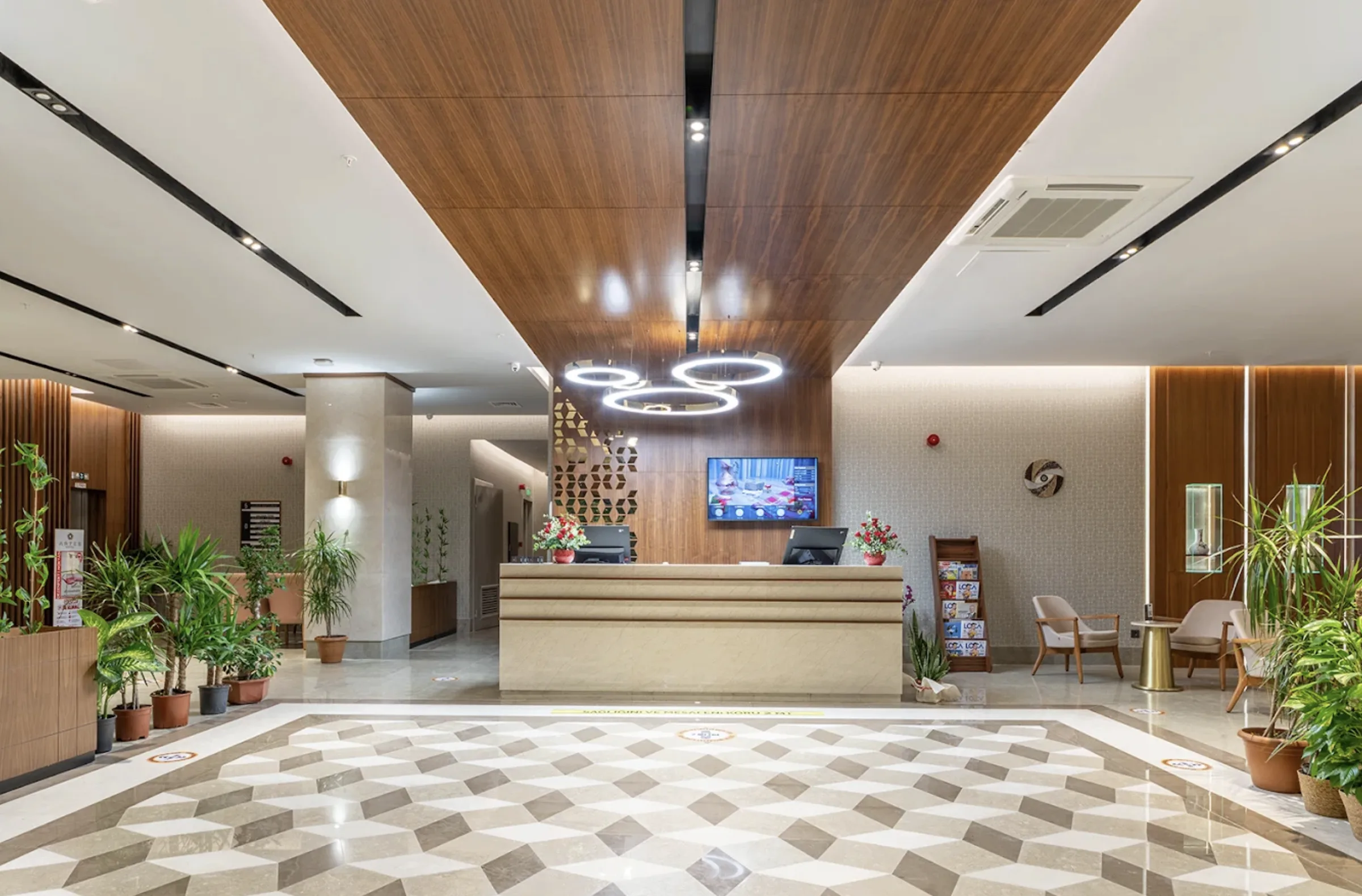 Hatay Artes Otel aydınlatma uygulamasından bir görünüm