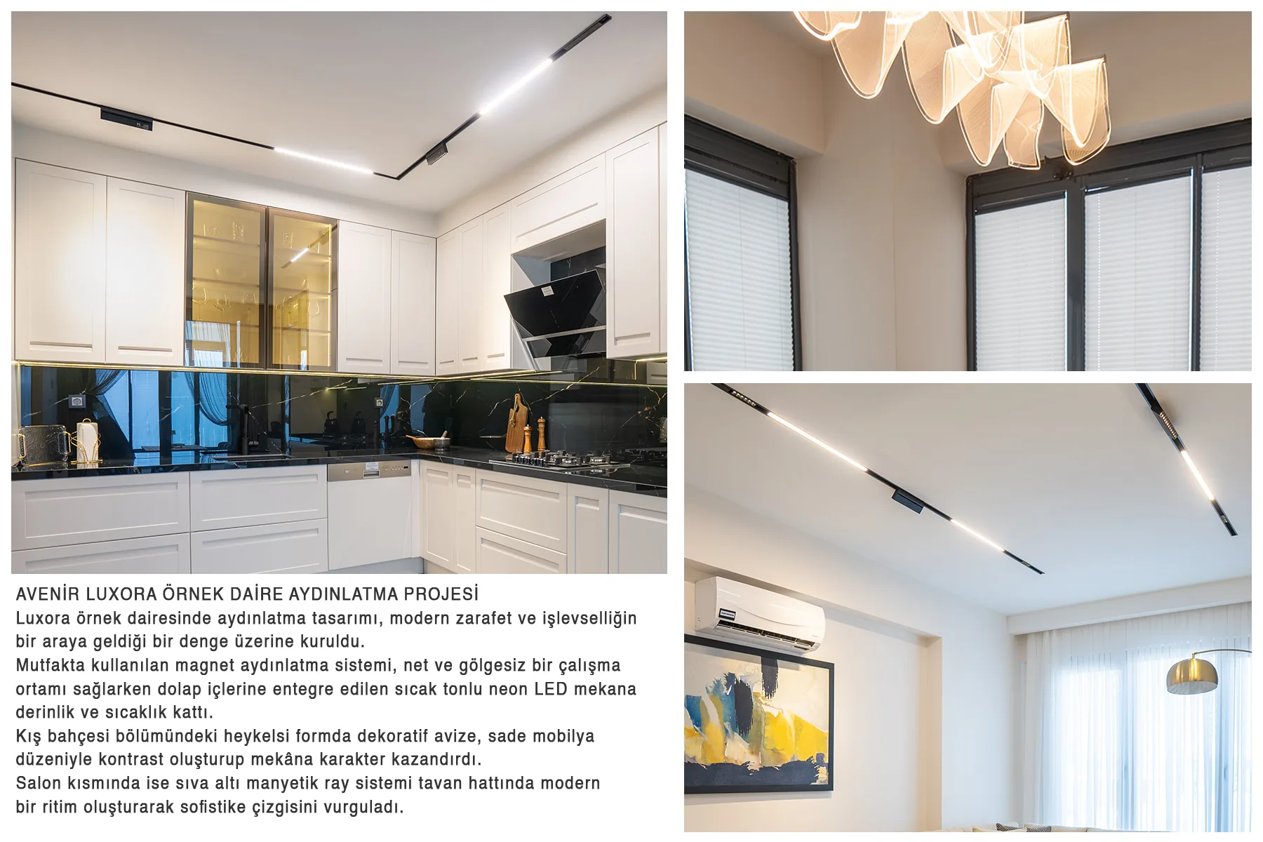 Avenir Luxora aydınlatma uygulamasından bir görünüm